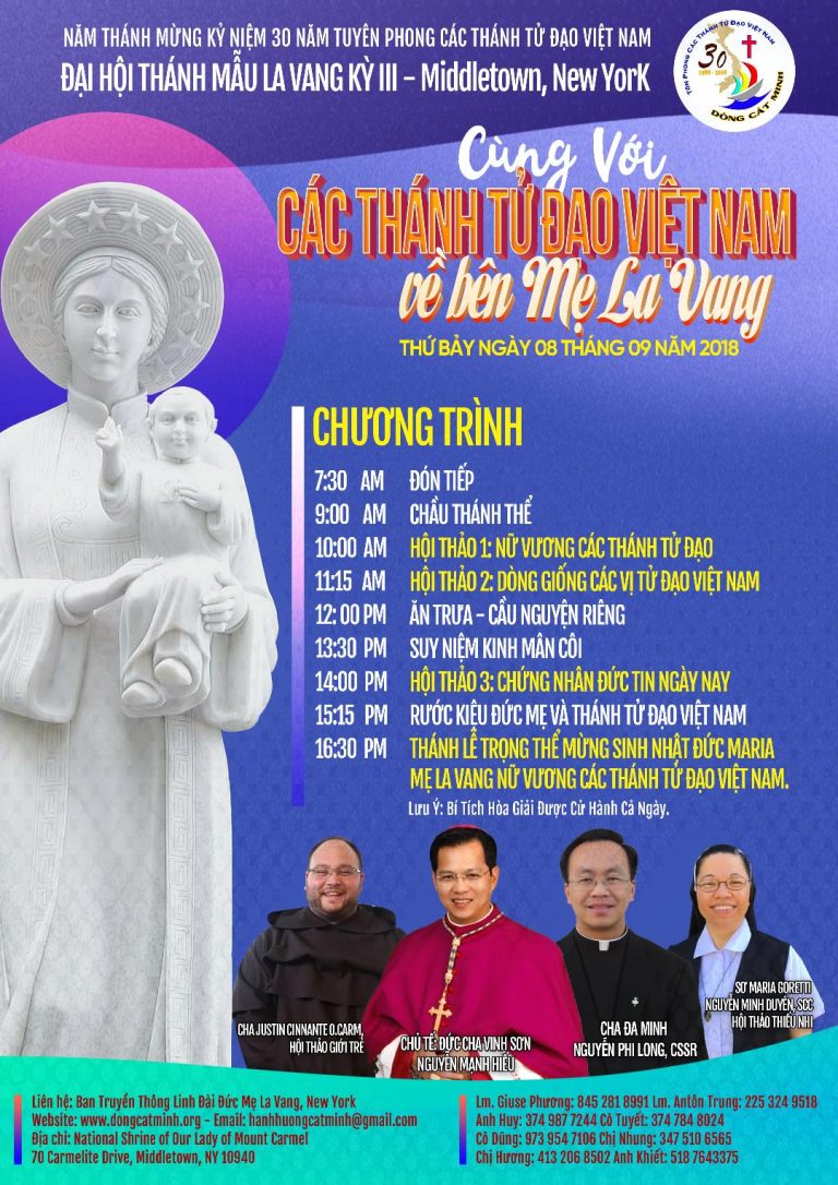 Đại Hội Thánh Mẫu La Vang Kỳ III – Middletown, NY ngày 8 tháng 9 2018